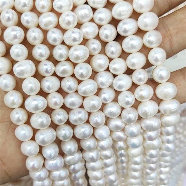 White Pearl Beads Round A-Grade