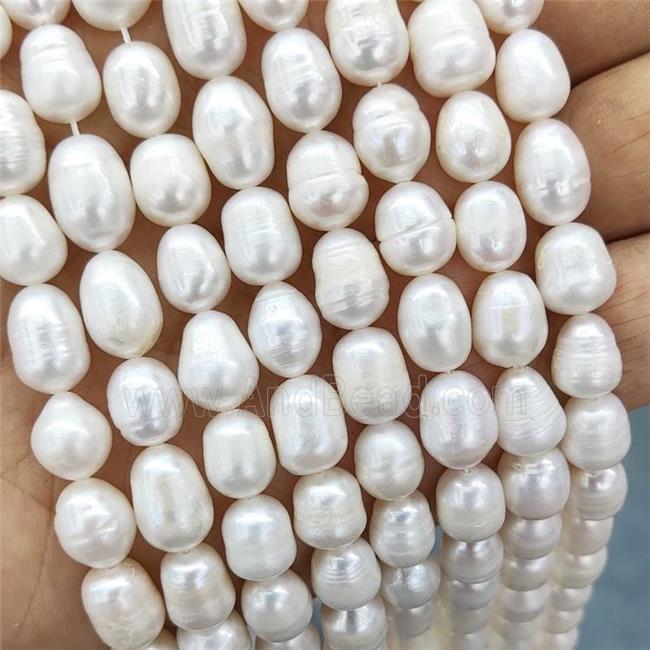 White Pearl Rice Beads
