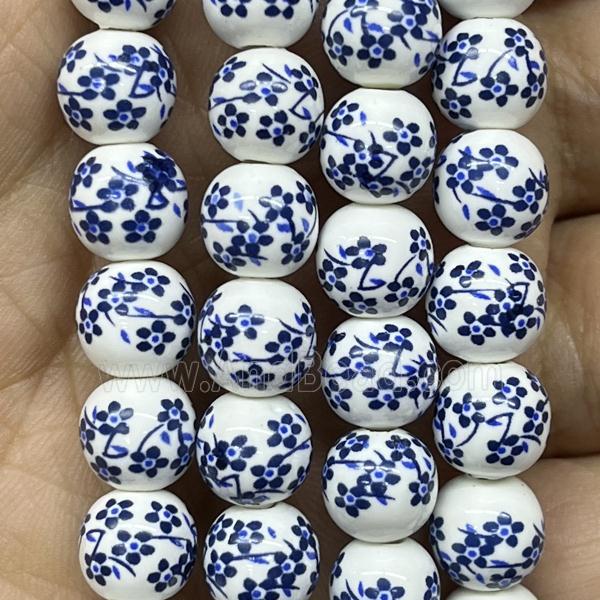 Porcelain beads, round
