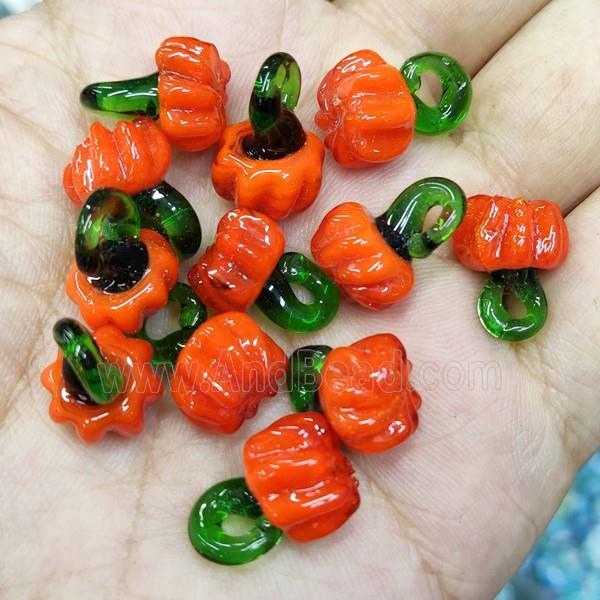 Orange Lampwork Glass Capsicum Pendant