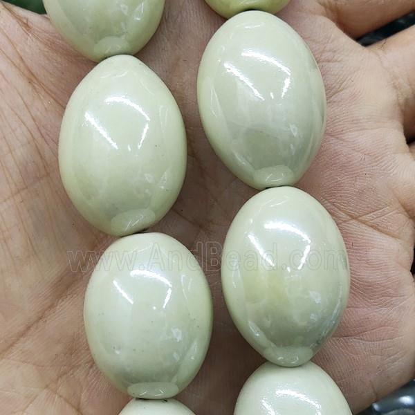 Khaki Porcelain Beads Rice Ceramic