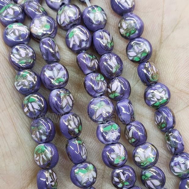 Purple Porcelain Beads Circle