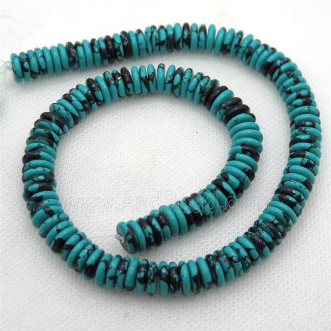 green Assembled Turquoise heishi beads