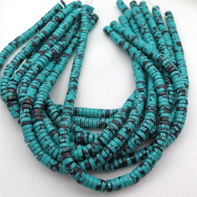 green Assembled Turquoise heishi beads