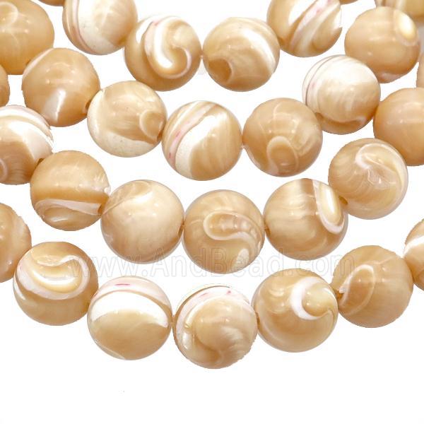 Mother Of Pearl MOP Shell Beads Round