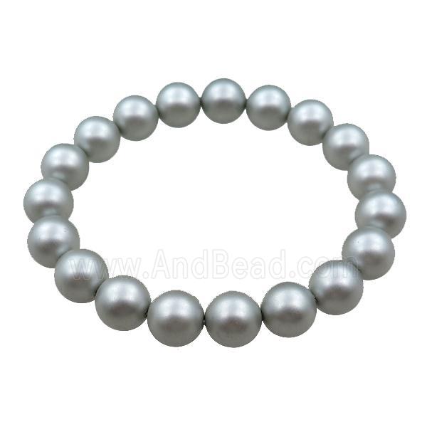 gray pearlized shell bracelet