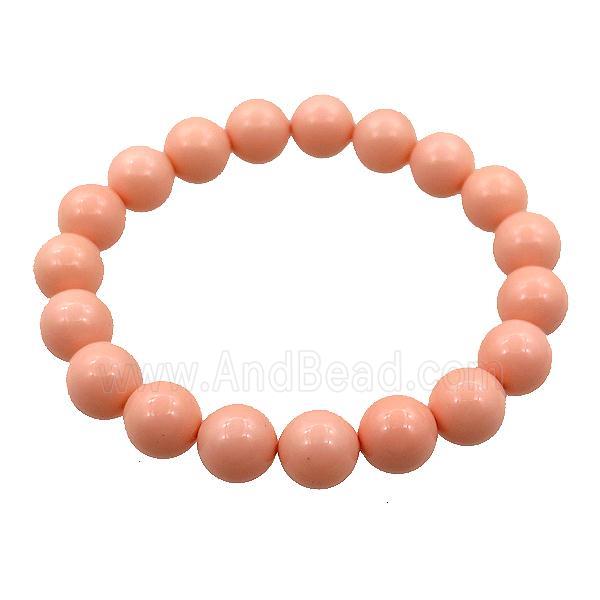 pearlized shell bracelet, pink