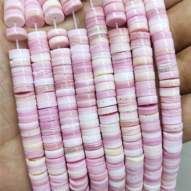 Pink Queen Shell Heishi Beads