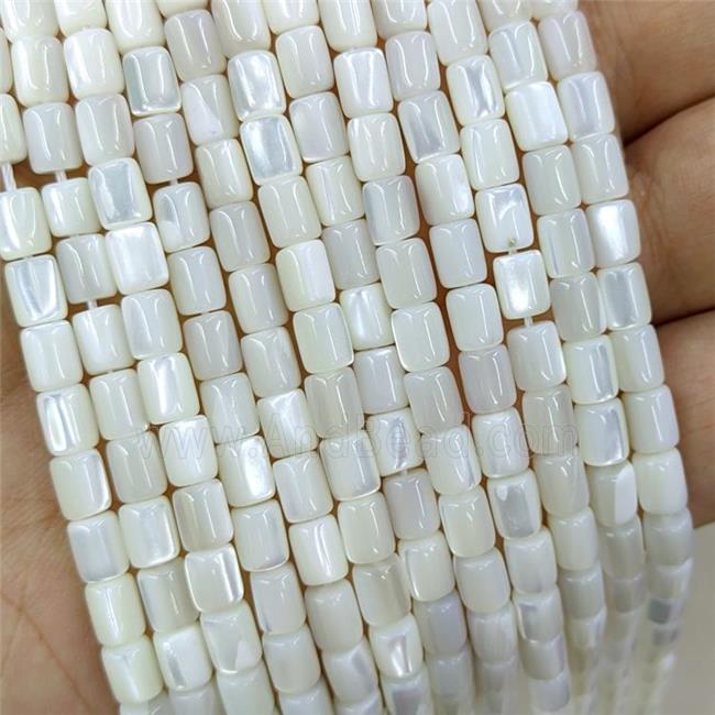 White MOP Shell Beads Tube