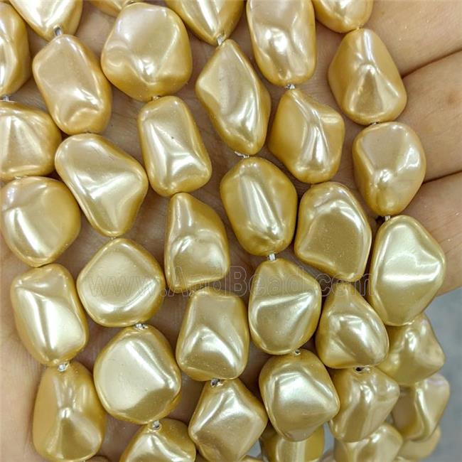 Pearlized Shell Beads Chips Freeform
