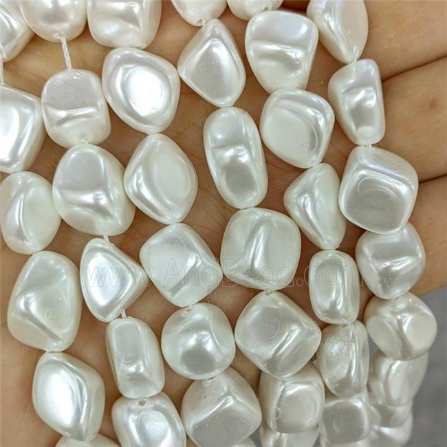 Pearlized Shell Beads Chips Freeform