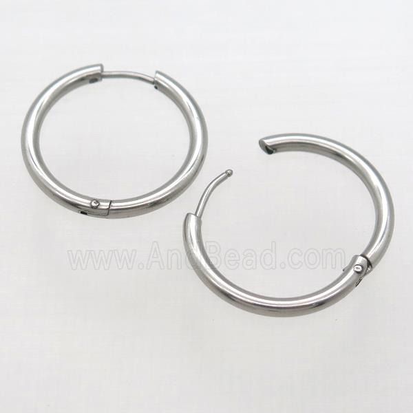 raw stainless steel Hoop Earrings