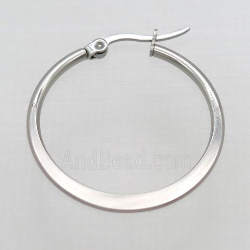 raw stainless steel Hoop Earrings