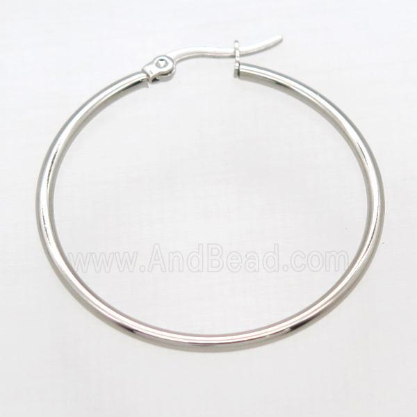 raw stainless steel Hoop Earrings