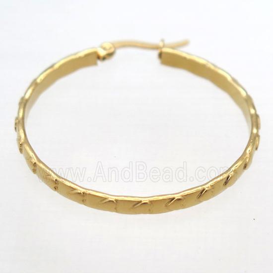stainless steel Hoop Earrings, gold plated