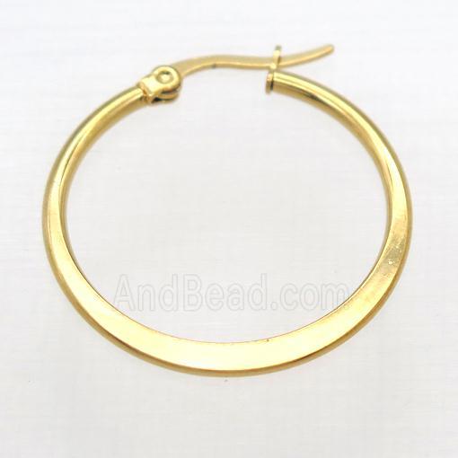 stainless steel Hoop Earrings, gold plated