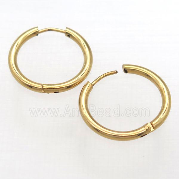 stainless steel Hoop Earrings, gold plated