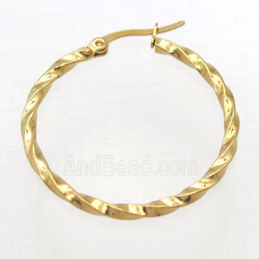 stainless steel Hoop Earrings, gold plated
