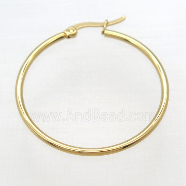 stainless steel Hoop Earrings, gold plated