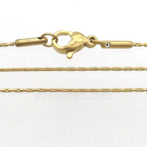 stainless steel necklace chain, gold plated