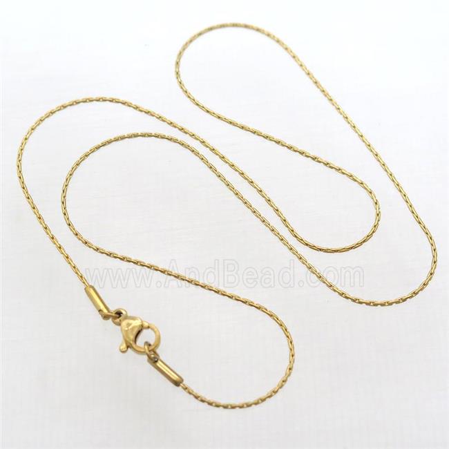 stainless steel necklace chain, gold plated