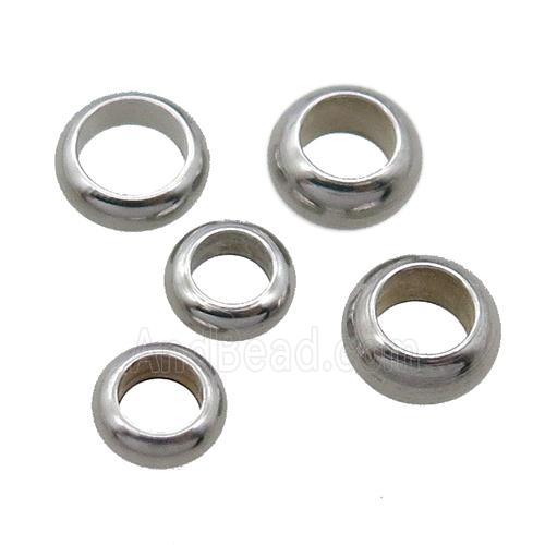 raw stainless steel rondelle beads