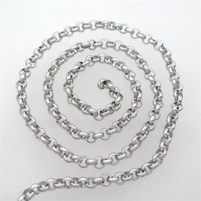 raw stainless steel circle chain