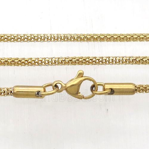 Stainless Steel Necklace Chain, gold plated