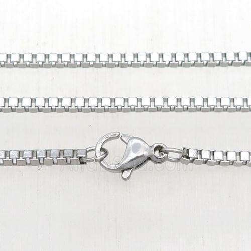 raw Stainless Steel Necklace Box Chain