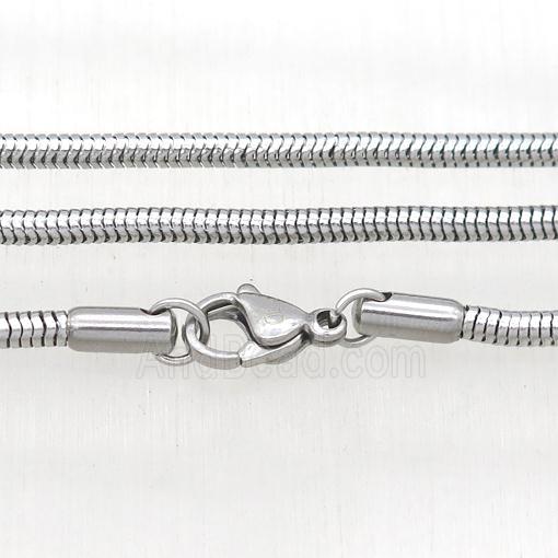 raw Stainless Steel Necklace Snake Chain