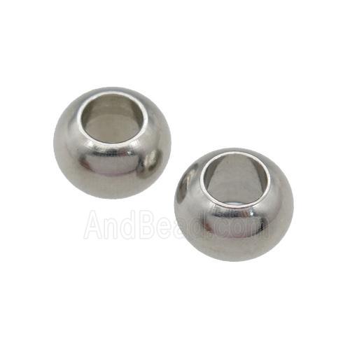 raw stainless steel beads, round