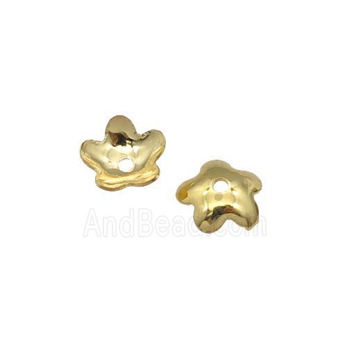 stainless steel beadcaps, gold plated