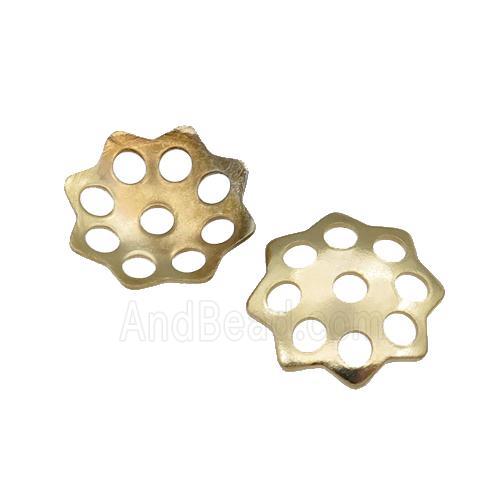 stainless steel beadcaps, gold plated