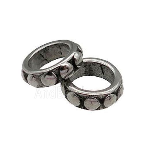 stainless steel spacer beads separator, antique silver