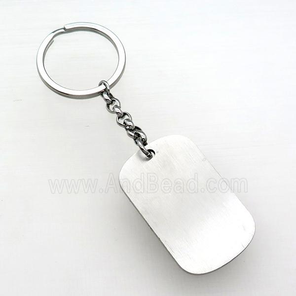 raw Stainless Steel keychain pendant