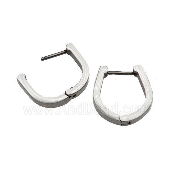 raw Stainless Steel Latchback Earring
