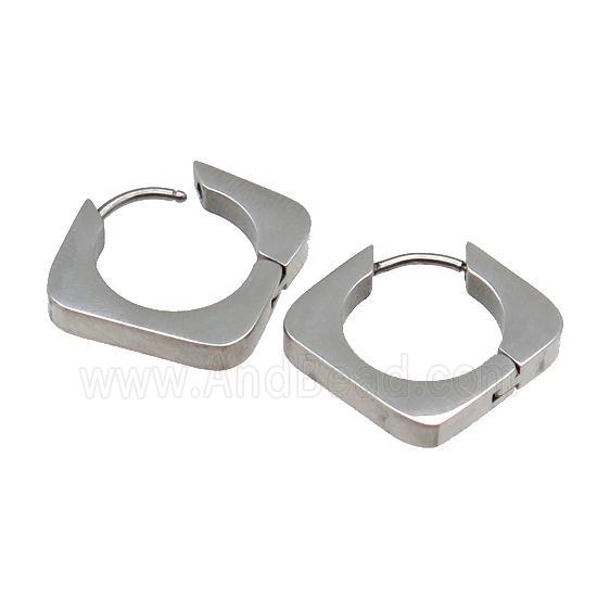 raw Stainless Steel Latchback Earring square