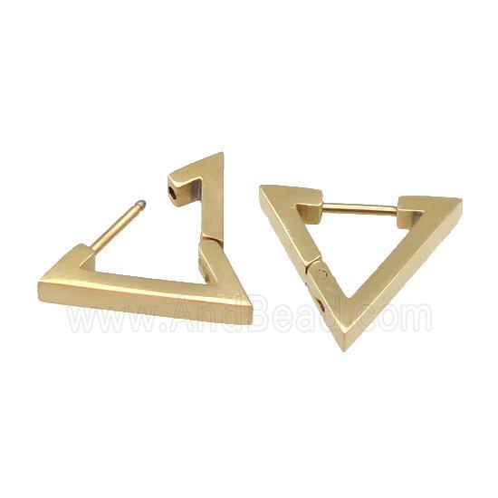 Stainless Steel Latchback Earring triangle gold plated