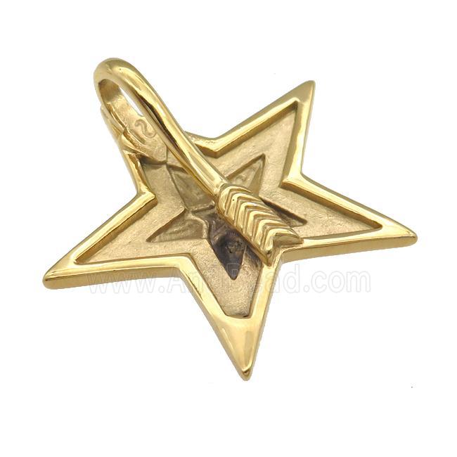 Stainless Steel star pendant gold plated