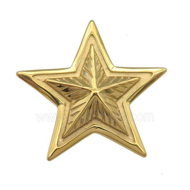 Stainless Steel star pendant gold plated