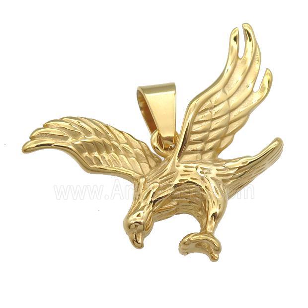 Stainless Steel eagle pendant gold plated