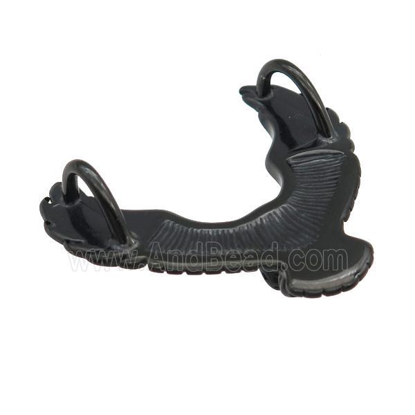 Stainless Steel eagle charm pendant black plated