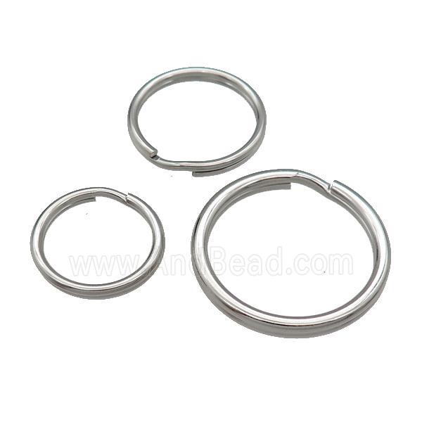 raw Stainless Steel Keychain Ring