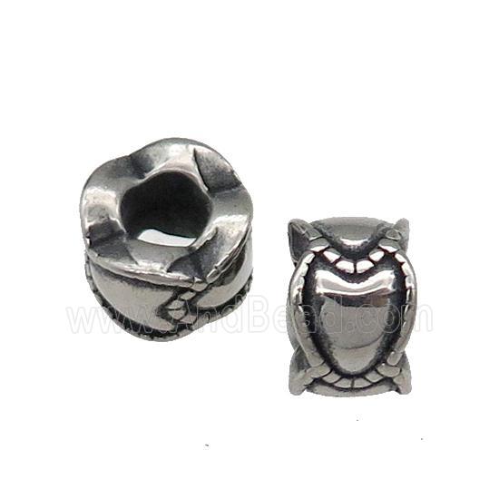 Stainless Steel Tube Beads Antique Silver