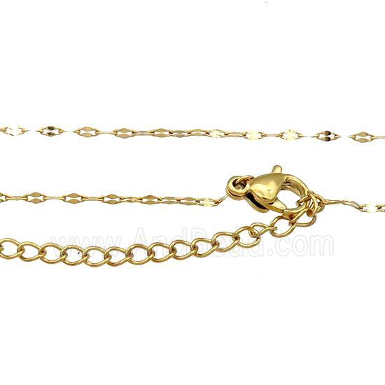Stainless Steel Necklace Chain Gold Plated