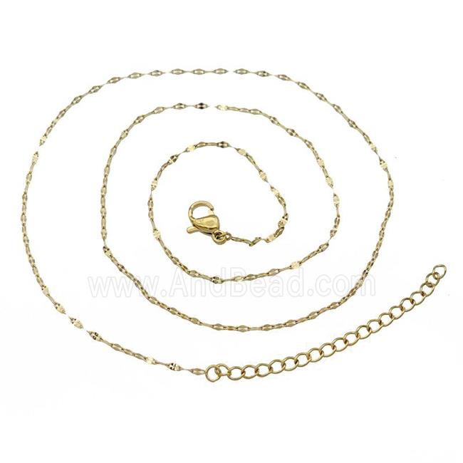 Stainless Steel Necklace Chain Gold Plated
