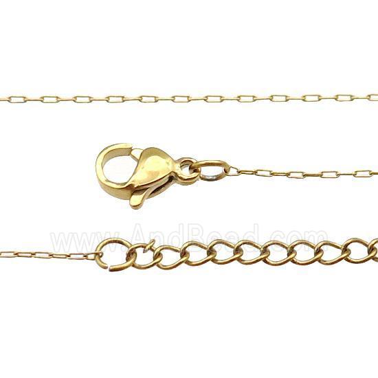 Stainless Steel Necklace Chain Gold Plated