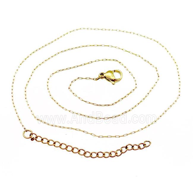 Stainless Steel Necklace Chain Gold Plated