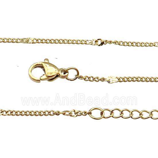 Stainless Steel Necklace Chain Gold Plated