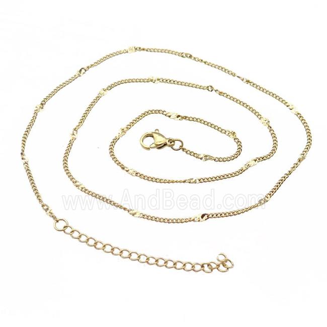 Stainless Steel Necklace Chain Gold Plated